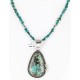Handmade Certified Authentic Navajo .925 Sterling Silver Natural Turquoise Native American Necklace 14985