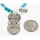 Vintage Style OLD Buffalo Nickel Certified Authentic Navajo .925 Sterling Silver and Turquoise Native American Necklace 15077
