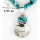 Vintage Style OLD Buffalo Nickel Certified Authentic Navajo .925 Sterling Silver Turquoise Native American Necklace 16022-2