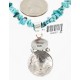 Vintage Style OLD Buffalo Nickel Certified Authentic Navajo .925 Sterling Silver Turquoise Native American Necklace 16022-2