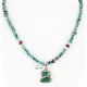 Handmade Certified Authentic Navajo .925 Sterling Silver and Turquoise Coral Native American Necklace 16023-3