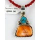 Handmade Certified Authentic Navajo .925 Sterling Silver Natural Spiny Oyster And Turquoise Native American Necklace 15908