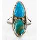 Handmade Certified Authentic Navajo .925 Sterling Silver and Turquoise Native American Ring  16859