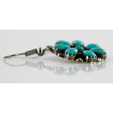 Handmade Certified Authentic Navajo .925 Sterling Silver Natural Turquoise Set Native American Necklace Earrings 15749-17945 Handmade Certified Authentic Navajo .925 Sterling Silver Natural Turquoise Set Native American Necklace Earrings 15749-17945