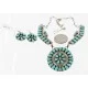 Handmade Certified Authentic Navajo .925 Sterling Silver Natural Turquoise Set Native American Necklace Earrings 15749-17945 Handmade Certified Authentic Navajo .925 Sterling Silver Natural Turquoise Set Native American Necklace Earrings 15749-17945