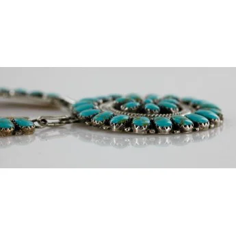 Handmade Certified Authentic Navajo .925 Sterling Silver Natural Turquoise Set Native American Necklace Earrings 15749-17945 Handmade Certified Authentic Navajo .925 Sterling Silver Natural Turquoise Set Native American Necklace Earrings 15749-17945