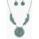 Handmade Certified Authentic Navajo .925 Sterling Silver Natural Turquoise Set Native American Necklace Earrings 15749-17945 Handmade Certified Authentic Navajo .925 Sterling Silver Natural Turquoise Set Native American Necklace Earrings 15749-17945