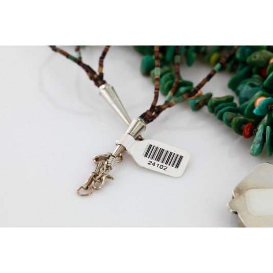 Large Butterfly Handmade Certified Authentic Navajo .925 Sterling Silver Signed Turquoise Spiny Oyster Native American Necklace 24101 Large Butterfly Handmade Certified Authentic Navajo .925 Sterling Silver Signed Turquoise Spiny Oyster Native American Necklace 24101