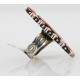 Handmade Certified Authentic Flower Signed Navajo .925 Sterling Silver Spiny Oyster Native American Ring  16421