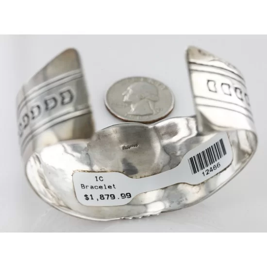 Native American Certified Authentic Navajo .925 Sterling Silver Turquoise Bracelet 12466 Native American Certified Authentic Navajo .925 Sterling Silver Turquoise Bracelet 12466