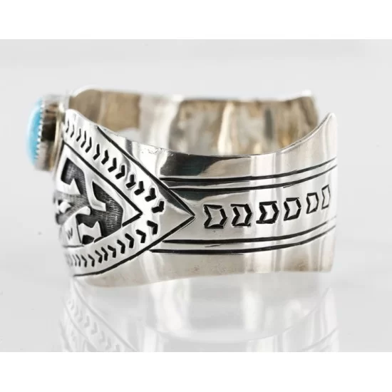 Native American Certified Authentic Navajo .925 Sterling Silver Turquoise Bracelet 12466 Native American Certified Authentic Navajo .925 Sterling Silver Turquoise Bracelet 12466