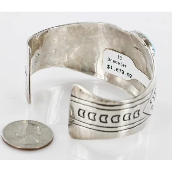 Native American Certified Authentic Navajo .925 Sterling Silver Turquoise Bracelet 12466 Native American Certified Authentic Navajo .925 Sterling Silver Turquoise Bracelet 12466