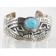 Native American Certified Authentic Navajo .925 Sterling Silver Turquoise Bracelet 12466