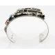 Pueblo Certified Authentic Navajo .925 Sterling Silver Natural Turquoise and Coral Native American Bracelet 12468