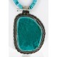 Large Handmade Certified Authentic Navajo .925 Sterling Silver Turquoise Native American Necklace 15754