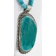 Large Handmade Certified Authentic Navajo .925 Sterling Silver Turquoise Native American Necklace 15754
