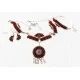 Petit Point Handmade Certified Authentic Signed Zuni .925 Sterling Silver Coral Set Native American Necklace Bracelet Earrings 15790-17946-12527 Petit Point Handmade Certified Authentic Signed Zuni .925 Sterling Silver Coral Set Native American Necklace Bracelet Earrings 15790-17946-12527