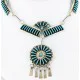 Petit Point Handmade Certified Authentic Zuni .925 Sterling Silver Turquoise Set Native American Necklace Earrings 15790-17946 Petit Point Handmade Certified Authentic Zuni .925 Sterling Silver Turquoise Set Native American Necklace Earrings 15790-17946
