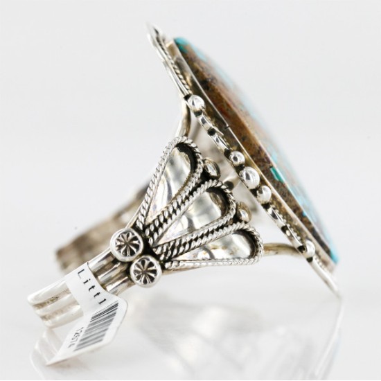 Handmade Certified Authentic Navajo .925 Sterling Silver Turquoise Native American Cuff Bracelet 12674 Handmade Certified Authentic Navajo .925 Sterling Silver Turquoise Native American Cuff Bracelet 12674