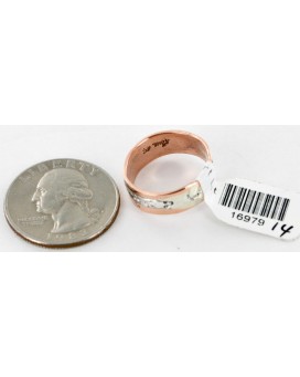 Handmade Certified Authentic by Navajo .925 Sterling Silver and Copper Native American Ring 16979-14 Handmade Certified Authentic by Navajo .925 Sterling Silver and Copper Native American Ring 16979-14