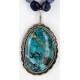 Handmade Certified Authentic Navajo 12kt Gold Filled .925 Sterling Silver Natural LAPIS and Turquoise Native American Necklace 14980