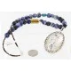 Handmade Certified Authentic Navajo 12kt Gold Filled .925 Sterling Silver Natural LAPIS and Turquoise Native American Necklace 14980