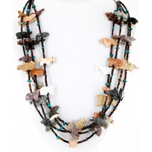 Large Certified Authentic 4 Strand Navajo .925 Sterling Silver Turquoise JASPER and ALABASTER Native American Necklace 15969-1 Large Certified Authentic 4 Strand Navajo .925 Sterling Silver Turquoise JASPER and ALABASTER Native American Necklace 15969-1