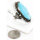 Large Handmade Certified Authentic Navajo .925 Sterling Silver Natural Turquoise Native American Ring 16343