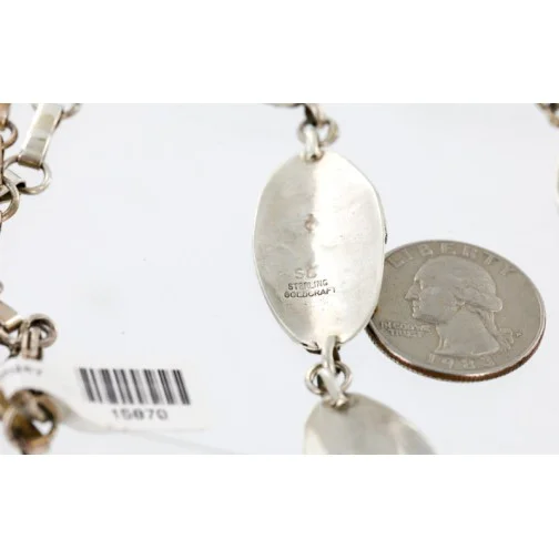 Handmade Certified Authentic Kokopelli Navajo .925 Sterling Silver and 12kt Gold Filled Set Native American Necklace and Bracelet 15870-12591 Handmade Certified Authentic Kokopelli Navajo .925 Sterling Silver and 12kt Gold Filled Set Native American Necklace and Bracelet 15870-12591