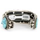 Certified Authentic Navajo .925 Sterling Silver Turquoise Native American Bracelet 12470
