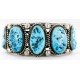 Certified Authentic Navajo .925 Sterling Silver Turquoise Native American Bracelet 12470