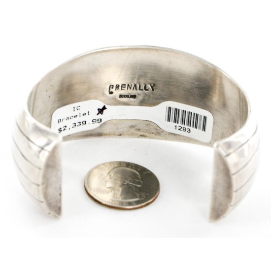 Certified Authentic Navajo .925 Sterling Silver Coral Turquoise Signed BENALLY Native American Bracelet 1293 Certified Authentic Navajo .925 Sterling Silver Coral Turquoise Signed BENALLY Native American Bracelet 1293
