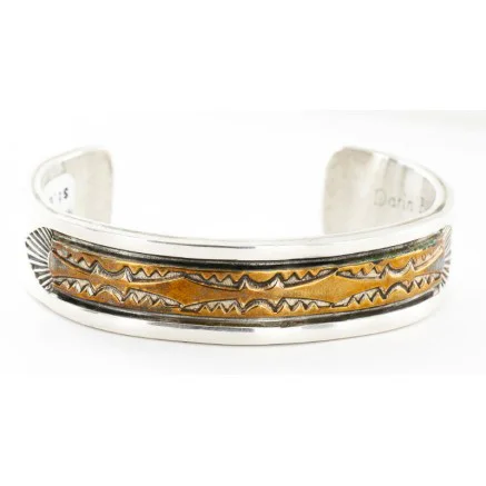 Darin Bill Bracelet Navajo Silver Gold Filled