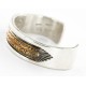 Certified Authentic Navajo .925 Sterling Silver and Gold Filled Darin Bill Native American Bracelet 12449