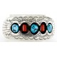 Certified Authentic Navajo .925 Sterling Silver Coral Turquoise Signed BENALLY Native American Bracelet 1293 Certified Authentic Navajo .925 Sterling Silver Coral Turquoise Signed BENALLY Native American Bracelet 1293