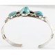 Handmade Certified Authentic Navajo .925 Sterling Silver Natural Turquoise Native American Bracelet 12754-5