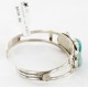 Handmade Certified Authentic Navajo .925 Sterling Silver Natural Turquoise Native American Bracelet 12754-4 Handmade Certified Authentic Navajo .925 Sterling Silver Natural Turquoise Native American Bracelet 12754-4