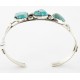 Handmade Certified Authentic Navajo .925 Sterling Silver Natural Turquoise Native American Bracelet 12754-4
