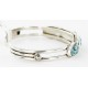 Handmade Certified Authentic Navajo .925 Sterling Silver Natural Turquoise Native American Bracelet 12755-1