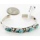Handmade Certified Authentic Navajo .925 Sterling Silver Natural Turquoise Native American Bracelet 12755-1 Handmade Certified Authentic Navajo .925 Sterling Silver Natural Turquoise Native American Bracelet 12755-1
