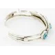 Handmade Certified Authentic Navajo .925 Sterling Silver Natural Turquoise Native American Bracelet 12755-2 Handmade Certified Authentic Navajo .925 Sterling Silver Natural Turquoise Native American Bracelet 12755-2