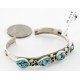 Handmade Certified Authentic Navajo .925 Sterling Silver Natural Turquoise Native American Bracelet 12755-2