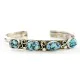 Handmade Certified Authentic Navajo .925 Sterling Silver Natural Turquoise Native American Bracelet 12755-2 Handmade Certified Authentic Navajo .925 Sterling Silver Natural Turquoise Native American Bracelet 12755-2