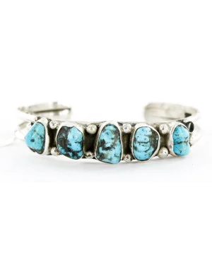 Handmade Certified Authentic Navajo .925 Sterling Silver Natural Turquoise Native American Bracelet 12764 Handmade Certified Authentic Navajo .925 Sterling Silver Natural Turquoise Native American Bracelet 12764