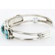 Handmade Certified Authentic Navajo .925 Sterling Silver Natural Turquoise Native American Bracelet 12764