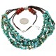 Large Certified Authentic 5 Strand Navajo .925 Sterling Silver Natural Turquoise and Jasper Native American Necklace 25259