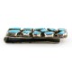Handmade Certified Authentic Zuni Nickel Natural Turquoise Nuggets Native American Money Clip 11210