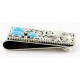 Handmade Certified Authentic Nickel Natural Turquoise Native American Money Clip 11237 Handmade Certified Authentic Nickel Natural Turquoise Native American Money Clip 11237