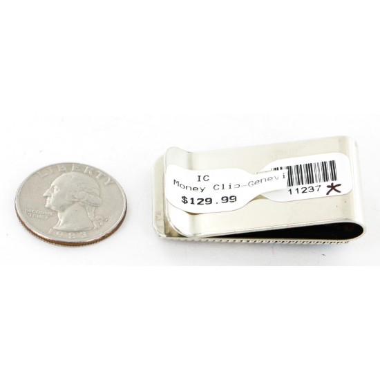 Handmade Certified Authentic Nickel Natural Turquoise Native American Money Clip 11237 Handmade Certified Authentic Nickel Natural Turquoise Native American Money Clip 11237