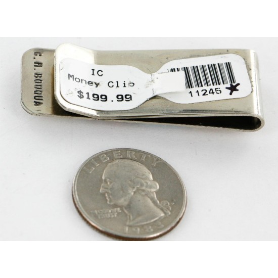 Handmade Certified Authentic Signed Navajo Nickel Inlaid Natural Turquoise Coral Mother of Pearl and Black Onyx Native American Money Clip 11245 Handmade Certified Authentic Signed Navajo Nickel Inlaid Natural Turquoise Coral Mother of Pearl and Black Onyx Native American Money Clip 11245
